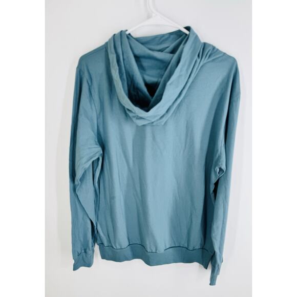 Uluru Hooded Tee Shirt Rocky Mountains Colorado New Unisex Medium Hiking Blue - Picture 3 of 7